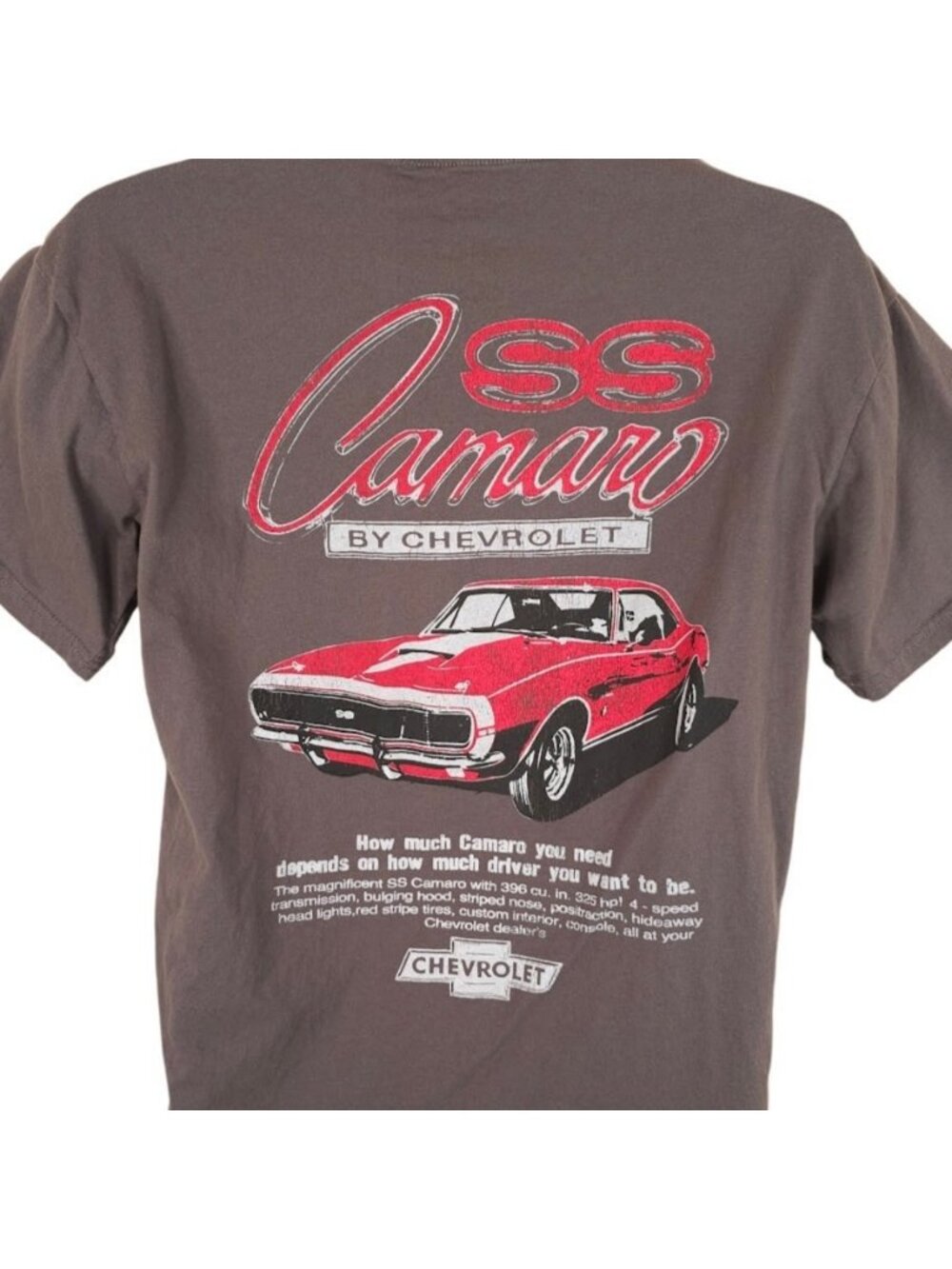 Chevrolet SS Camaro T Shirt Mens Size Medium Gray American Muscle Car GM